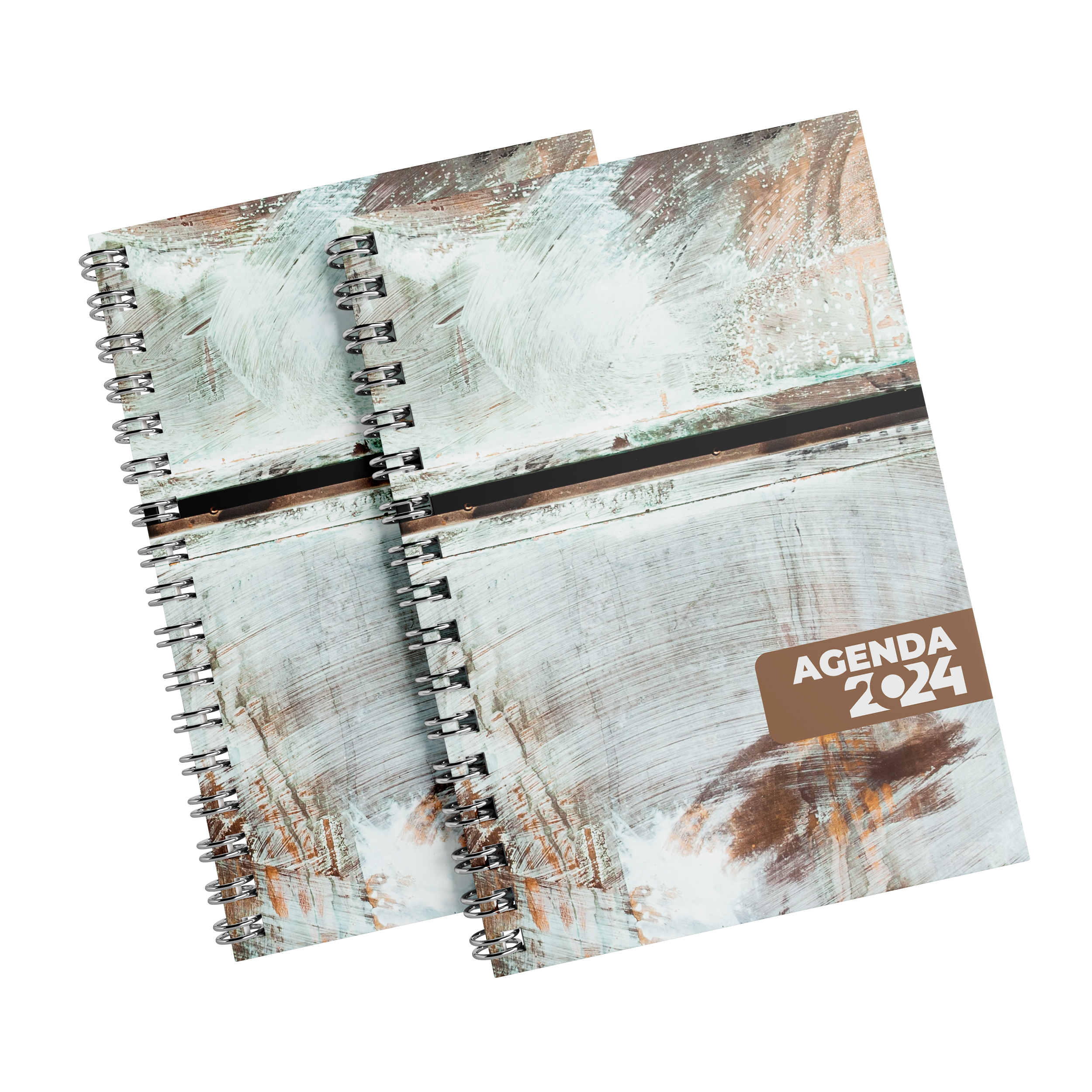 Agenda-2024-com-Wire-O-15x21cm-RUST-DOOR-15-x-21-Frente-colorida-(4x0)-Couche-150g-(Brilho)